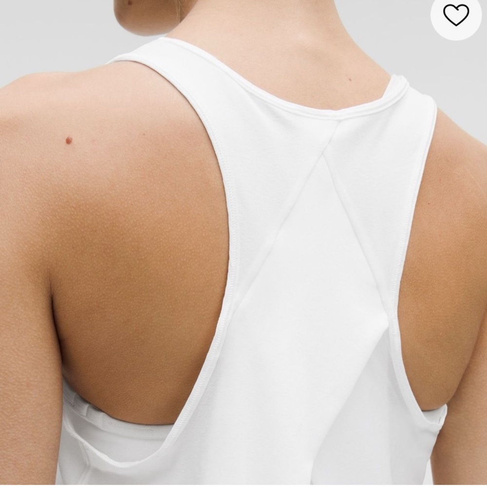Lululemon White Essential Tank - Pleated - Picture 3 of 9
